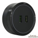 Трековая розетка Arte Milano Am-track-sockets 380066TS LED/USBx2 Black