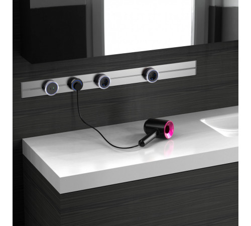 Трековая розетка Arte Milano Am-track-sockets 380066TS LED/USBx2 Black