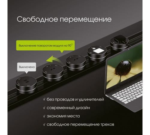 Трековая розетка Arte Milano Am-track-sockets 380066TS LED/USBx2 Gold