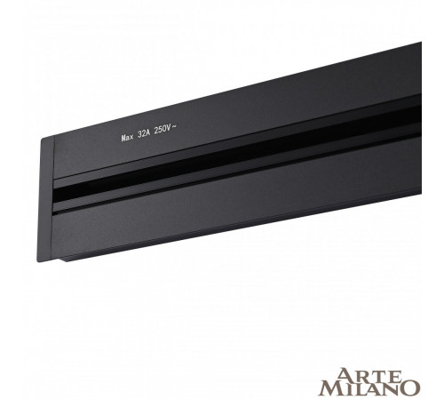 Встраиваемый шинопровод с выключателем Arte Milano Am-track-sockets 385201TBB/100 Black