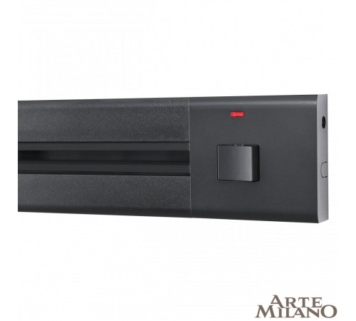 Накладной шинопровод с выключателем Arte Milano Am-track-sockets 385205TOB/50 Black