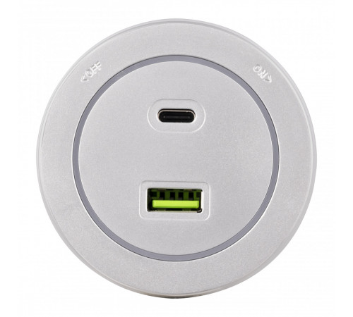 Трековая розетка Arte Milano Am-track-sockets-39 399731TS/USB-Type-C Silver