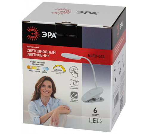 Настольная лампа Эра NLED-513-6W-W Б0057209