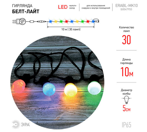 Уличная гирлянда ЭРА ERABL-MK10 Б0047955 УЦ
