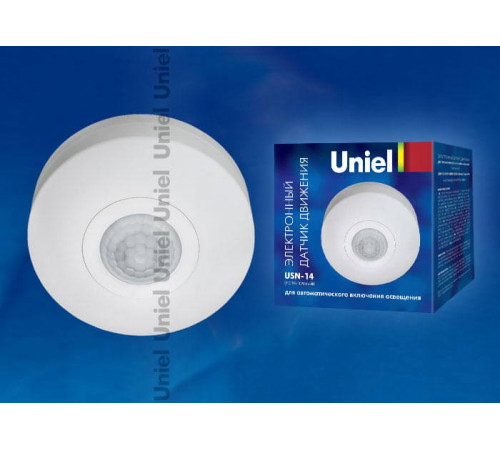 Датчик движения (06566) Uniel USN-14-360R-1200W-3LUX-6M-0,6-1,5m/s-WH