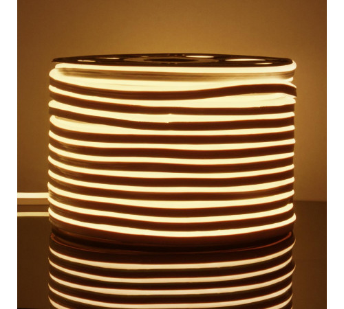 Светодиодный гибкий неон Elektrostandard 220V 9,6W 120Led 2835 IP67 односторонний теплый белый, 50 м 4690389167355