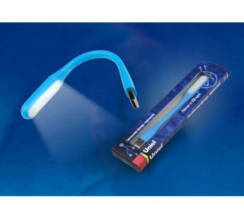 Переносной светодиодный фонарь (UL-00000251) Uniel Usb-зарядка 170х15 260 лм TLD-541 Blue