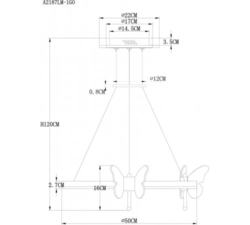 Подвесной светильник Arte Lamp Darcy A2187LM-1GO