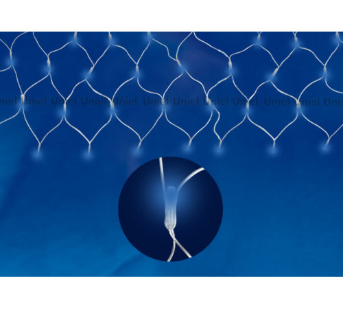Светодиодная сетка (07938) Uniel 220V синий ULD-N2520-240/DTA BLUE IP20