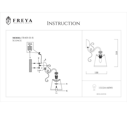 Бра Freya Driana FR2405-WL-01-BZ