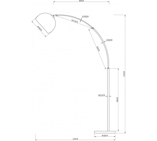 Торшер Arte Lamp Paolo A5822PN-1PB