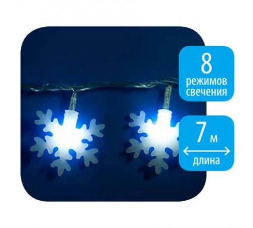 Светодиодная гирлянда (07935) Uniel сакура 220V белый ULD-S0700-050/DTA White IP20 SNOWFLAKES-2