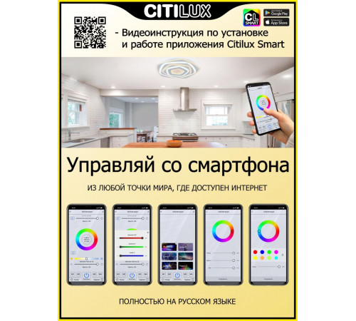 Потолочный светильник Citilux Триест Смарт CL737A54E