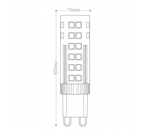 Лампа светодиодная Feron G9 7W 4000K Прямосторонняя Матовая LB-431 25756