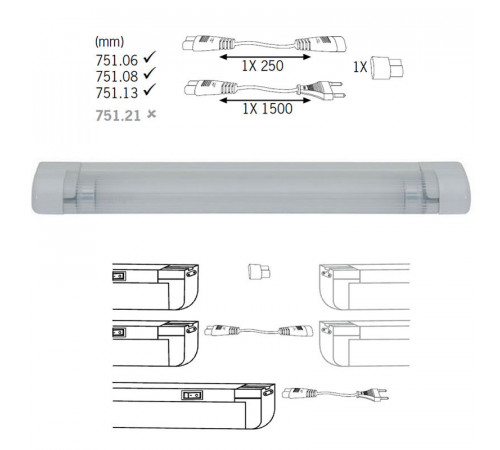 Мебельные светильник Paulmann Slimline Micro 75106
