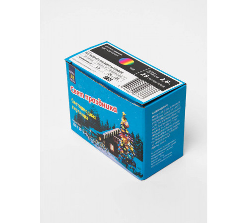 Светодиодная гирлянда (09580) Uniel Радуга 220V разноцветный ULD-S0280-025/DTA RGB IP20 RAINBOW