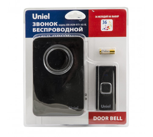 Звонок электронный (UL-00006437) Uniel UDB-092W-R1T1-36S-BL