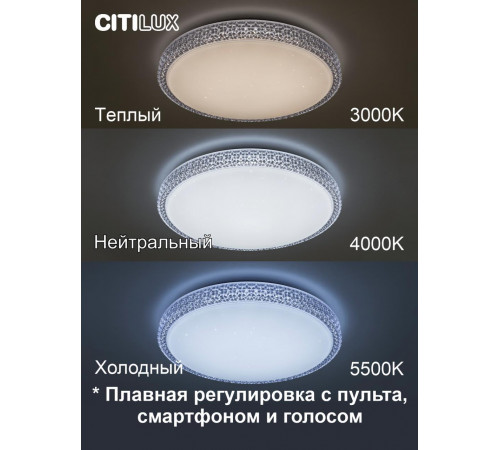 Потолочный светодиодный светильник Citilux Альпина Смарт CL718A40G