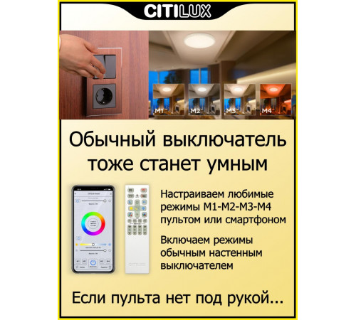 Потолочный светодиодный светильник Citilux Альпина Смарт CL718A40G