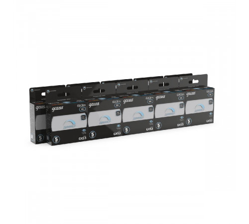 Лампа светодиодная диммируемая Gauss GX53 8W 4100K матовая 108408208-D