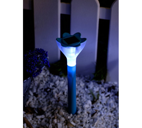 Светильник на солнечных батареях (10624) Uniel Promo USL-C-418/PT305 Blue Crocus