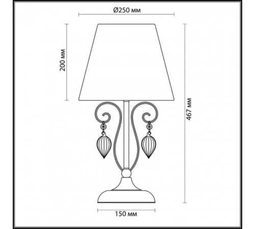 Настольная лампа Odeon Light Niagara 3921/1T