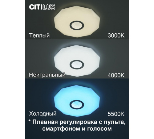 Потолочная люстра Citilux Диамант Смарт CL713A30G