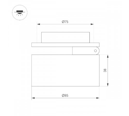 Встраиваемый спот Arlight LGD-POT-BUILT-R85-12W Day4000 (BK, 100 deg, 230V) 045783