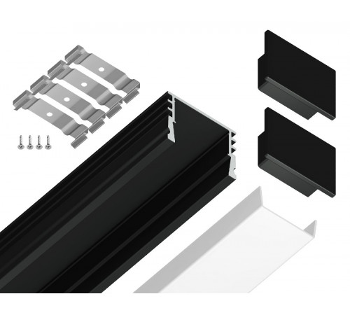 Алюминиевый накладной профиль Ambrella Light Alum Profile GP1750BK