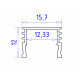 Алюминиевый накладной профиль Ambrella Light Alum Profile GP1750BK