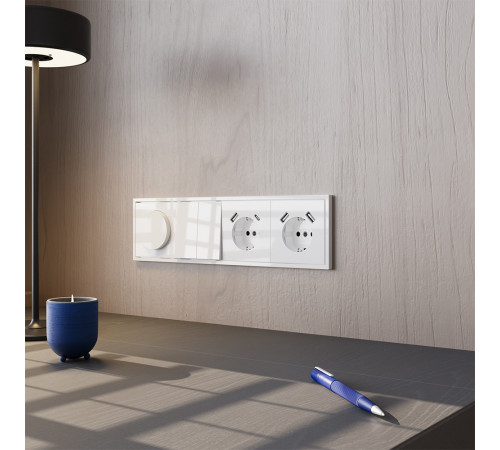 Розетка с USB, A+C Voltum S70 VLS040501