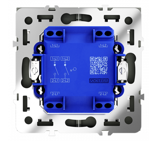 Выключатель двухклавишный Voltum S70 VLS020107