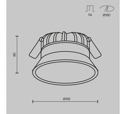 Встраиваемый светильник Maytoni Technical Downlight Okno DL055-18W3-4-6K-W