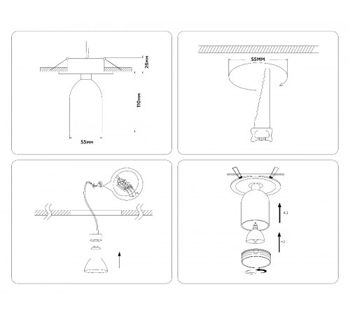 Встраиваемый спот Ambrella Light Move TA1273