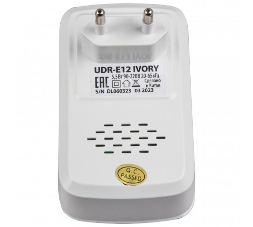 Ультразвуковой отпугиватель насекомых и грызунов (UL-00004563) Uniel UDR-E12 Ivory