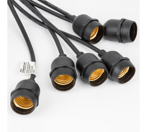 Гирлянда для освещения теплиц Uniel UDL-K230 6/E27/5M IP54 BLACK BELT-LIGHT GREENHOUSE UL-00010925