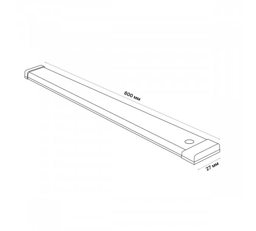 Мебельный светильник Uniel ULI-F49-8W/4200K SENSOR IP40 SILVER UL-00011967