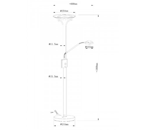 Торшер Arte Lamp Duetto A4329PN-2SS