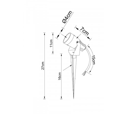 Грунтовый светильник Arte Lamp Elsie A4705IN-1BK