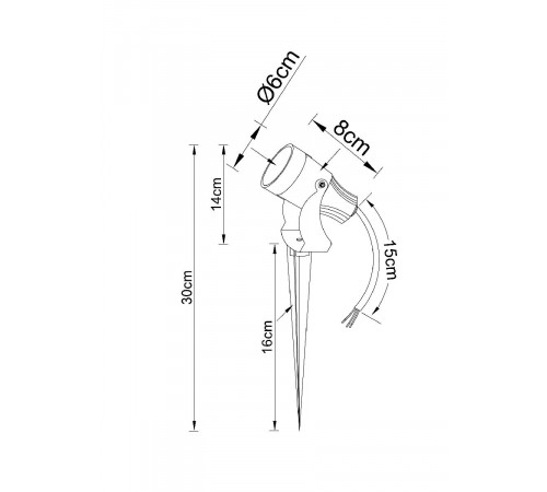 Грунтовый светильник Arte Lamp Elsie A4710IN-1BK