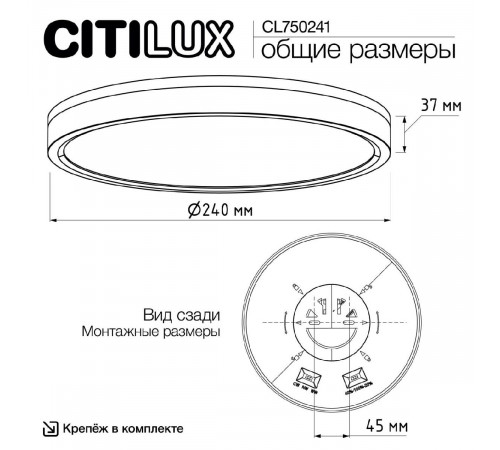 Настенно-потолочный светильник Citilux Etalon CL750241