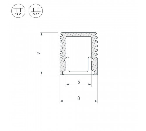 Профиль Arlight SL-MINI-8-2000 ANOD 019322