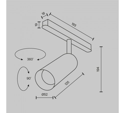 Трековый магнитный светильник Maytoni Technical Magnetic track system Exility Focus LED TR032-2-12W4K-M-BW