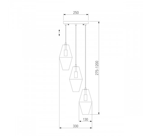 Подвесная люстра Eurosvet Prism 50236/3 прозрачный a058959