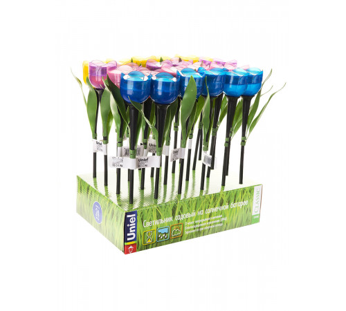 Светильник на солнечных батареях (UL-00004277) Uniel Promo USL-C-452/PT305 Yellow Tulip