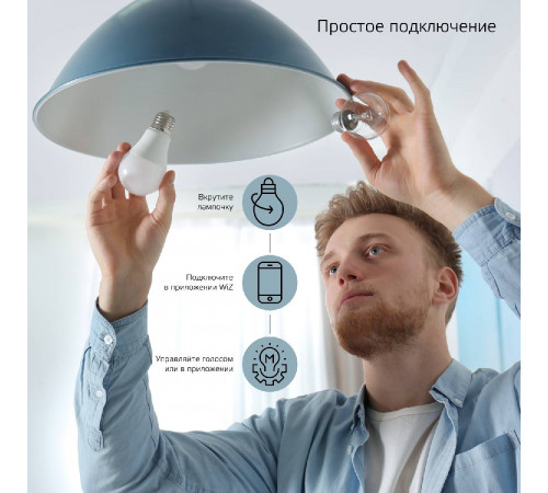 Лампа светодиодная диммируемая Gauss E27 10W 2700K матовая 1070112