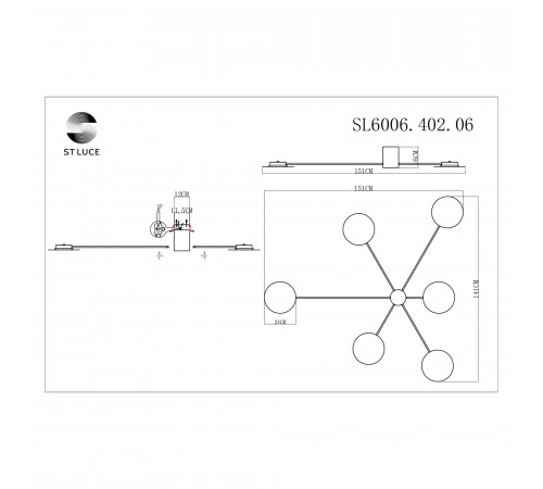 Потолочная люстра ST Luce Tondo SL6006.402.06