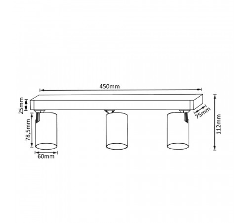 Спот Crystal Lux CLT 017CW3 L450 WH