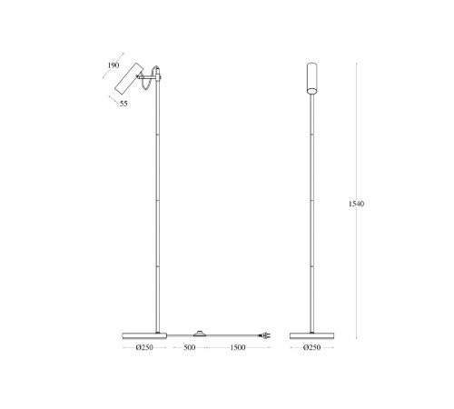 Торшер Maytoni Technical Bansky MOD129FL-01B