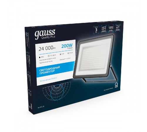 Прожектор светодиодный Gauss Qplus 200W 6500К 613100200
